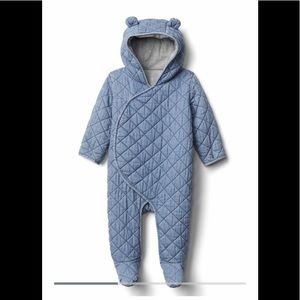 GAP Baby Quilted Chambray Bear One-Piece